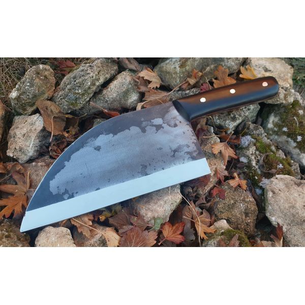 СЕРБСКИЙ НОЖ сталь кованная 95х18, рукоять цельнометаллическая граб